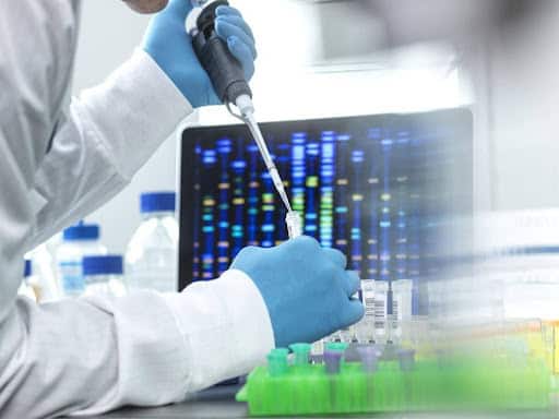 lab technician does a paternity test in a lab Helland & Hurwitz Attorneys at Law Colorado