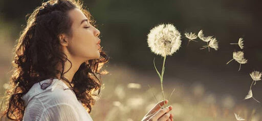 woman blows a large dandelion in a park, feeling independence Helland & Hurwitz Attorneys at Law Colorado