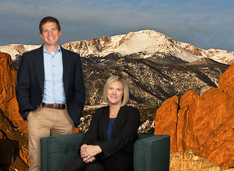 Helland & Hurwitz Attorneys at Law Colorado Partners with Pikes Peak in background
